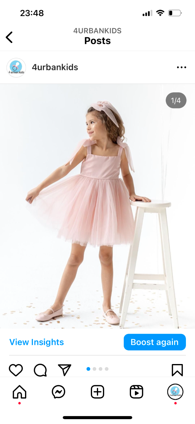 Kajsija balerina haljinica