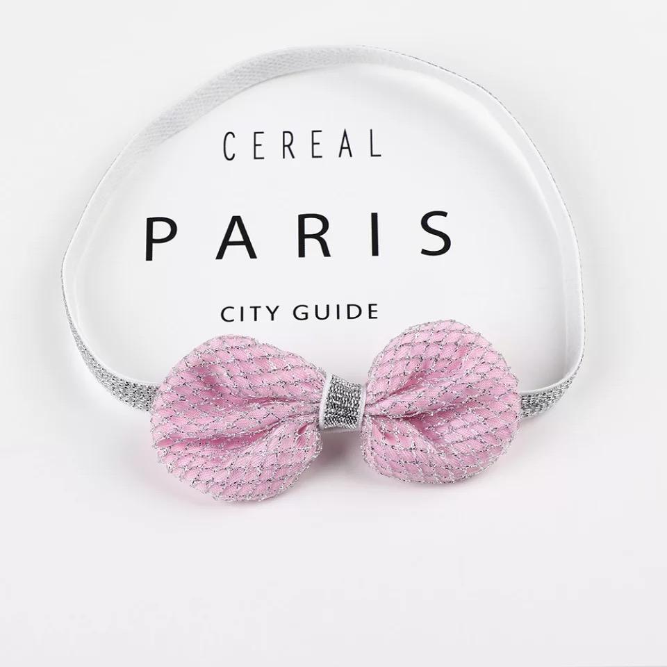 Roze srebrna mašnica