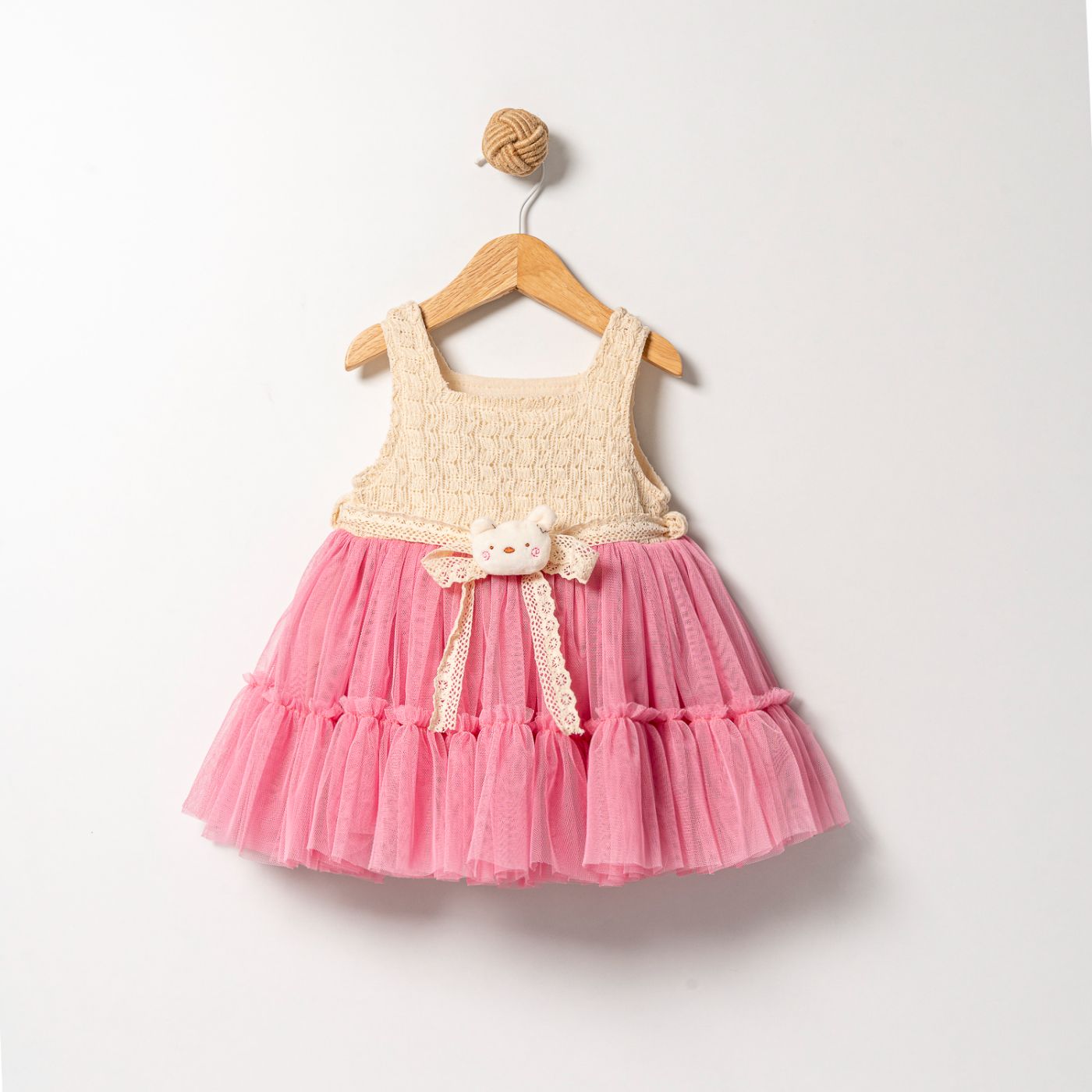 Roze til haljina sa pliš medom